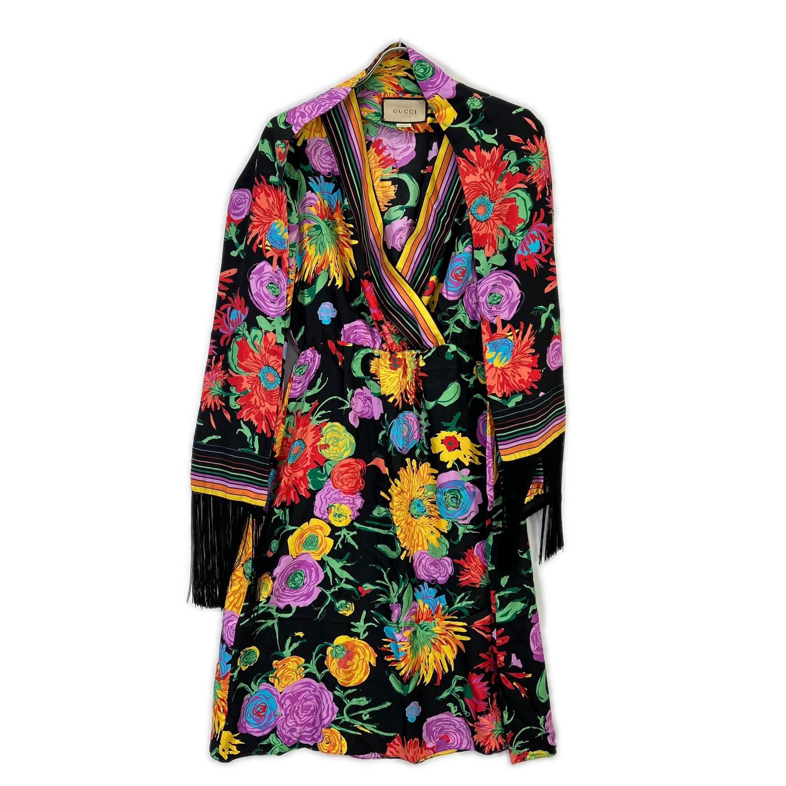 GUCCI グッチ ｘKenScott 650508 ストール付 フローラル ワンピース