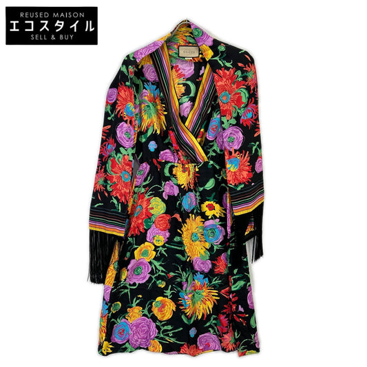 GUCCI × Ken Scott 650508 floral dress with stole