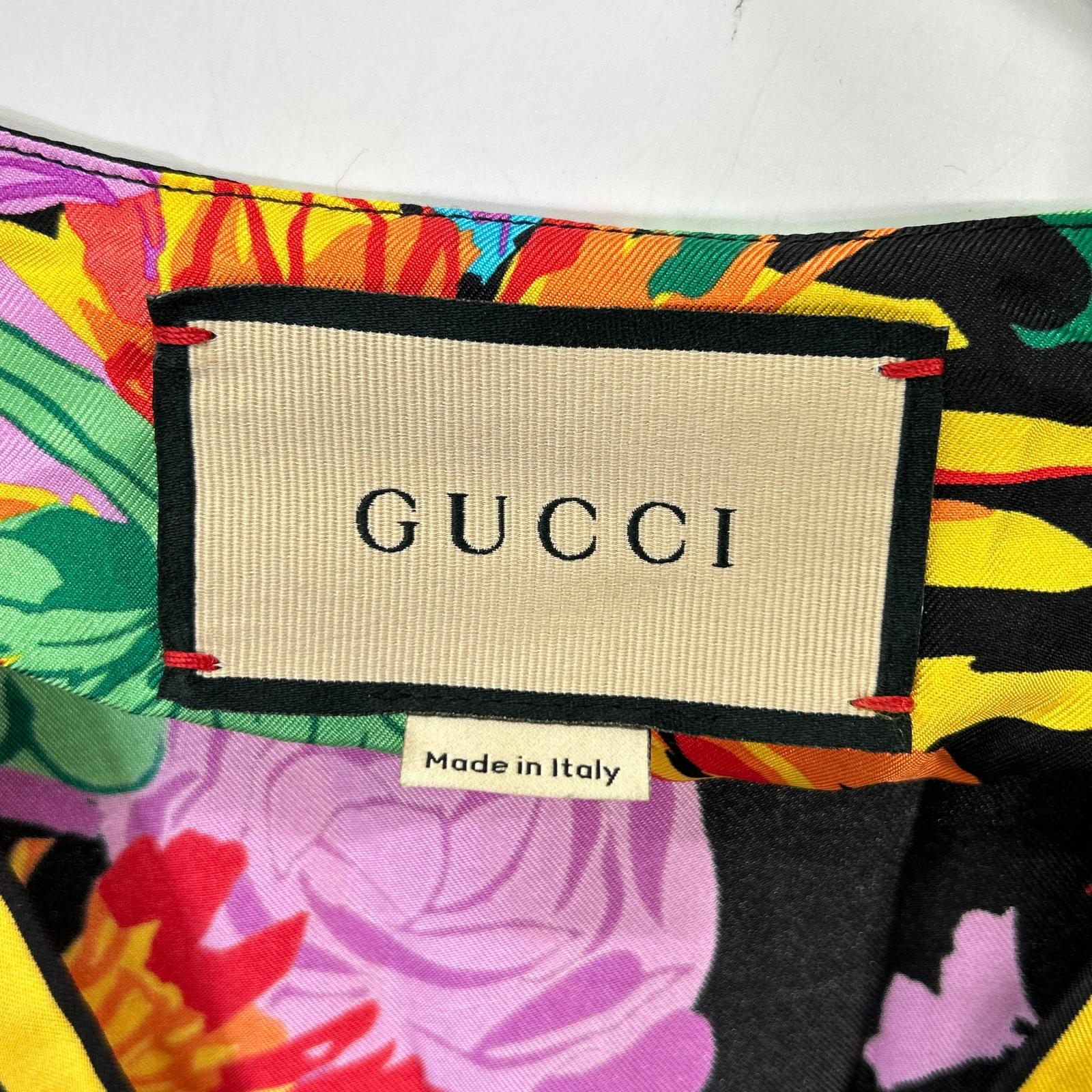 GUCCI グッチ ｘKenScott 650508 ストール付 フローラル ワンピース