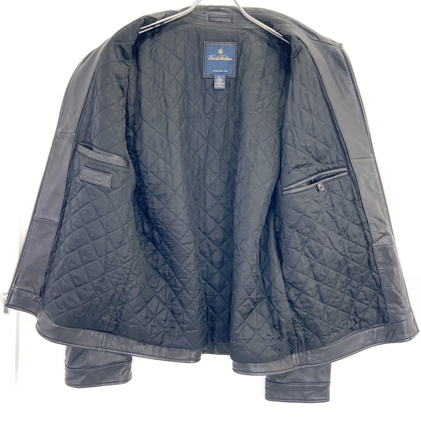 BrooksBrothers ブルックスブラザーズ ブラック 羊革 ジップアップジャケット ジャケット