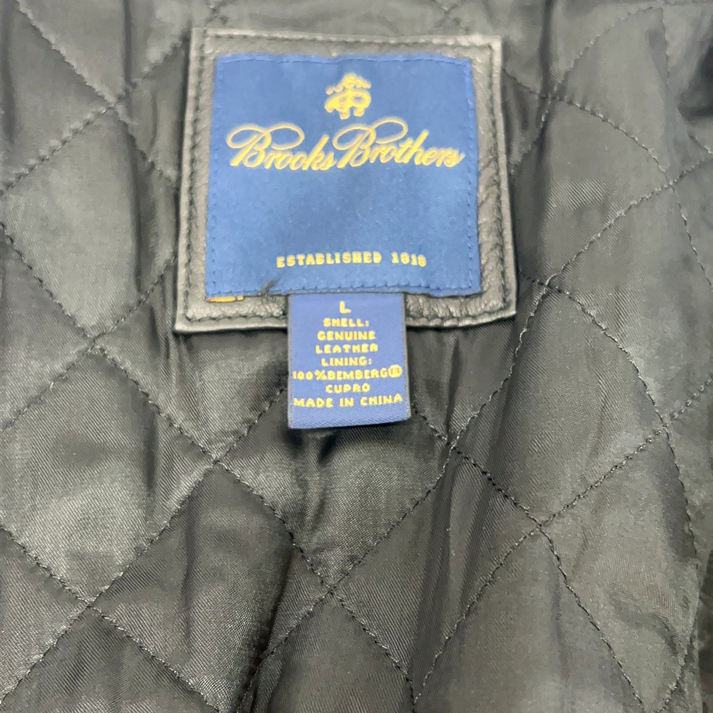 BrooksBrothers ブルックスブラザーズ ブラック 羊革 ジップアップジャケット ジャケット