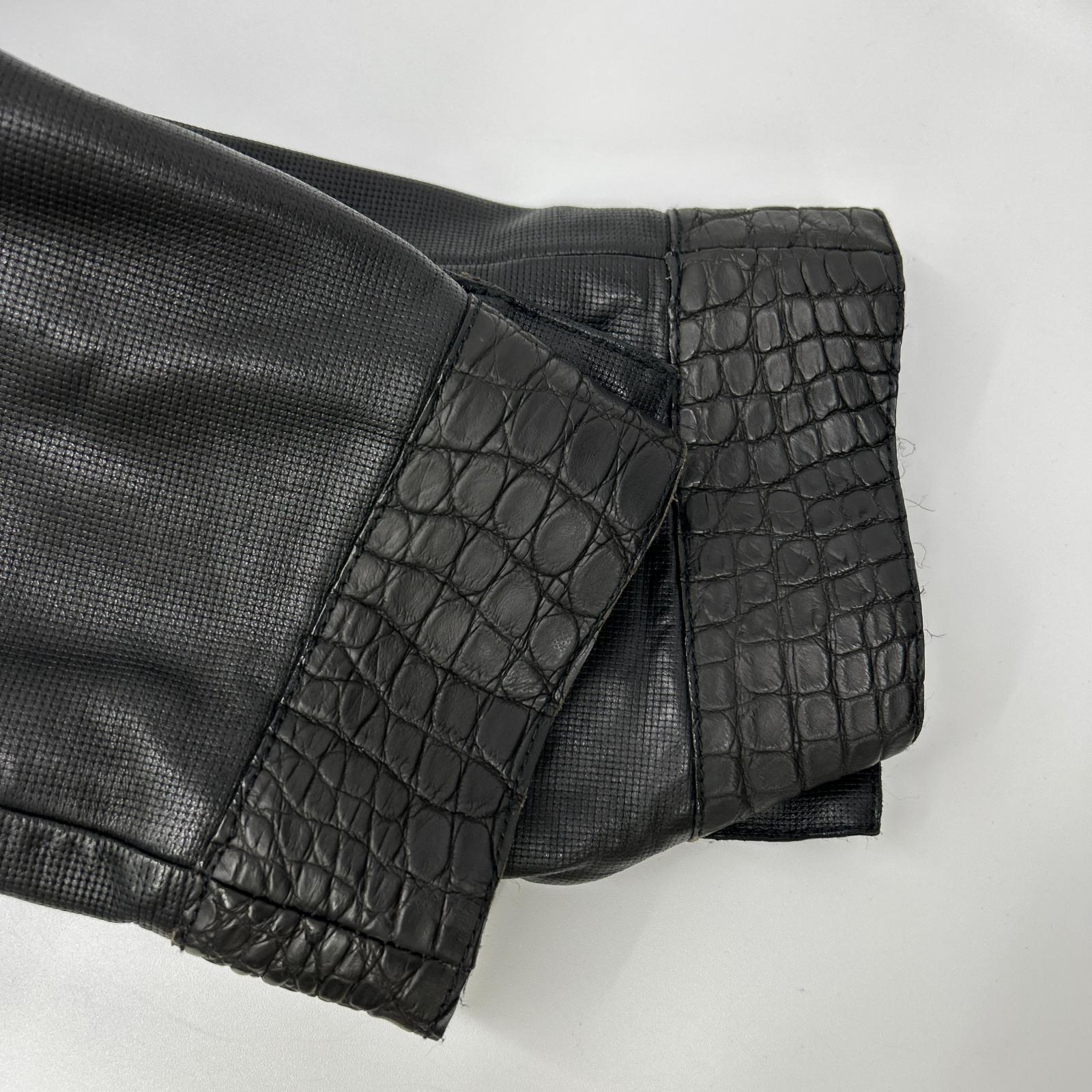 GIORGIOARMANI ジョルジオアルマーニ ブラック シングル チンストラップレザージャケット ジャケット