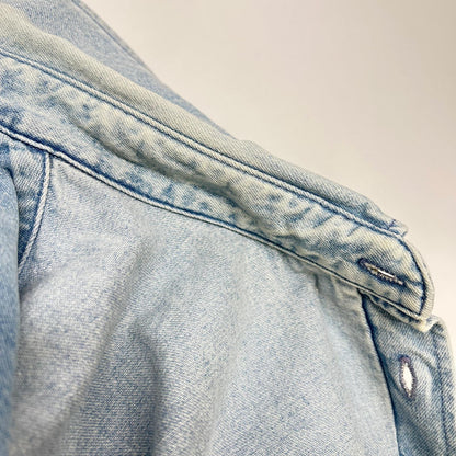 BALENCIAGA バレンシアガ 557558 18SS ブルー BACK LOGO DENIM SHIRT トップス