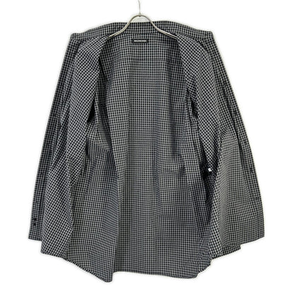 BALENCIAGA バレンシアガ 5556878 18SS ブラック バックロゴプリント チェック 長袖シャツ トップス