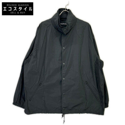 BALENCIAGA バレンシアガ 556238 18年製　ブラック バックロゴナイロンジャケット ジャケット