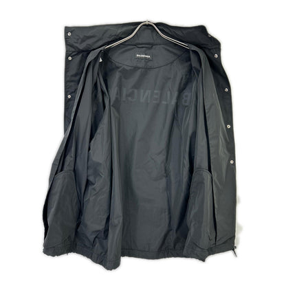 BALENCIAGA バレンシアガ 556238 18年製　ブラック バックロゴナイロンジャケット ジャケット