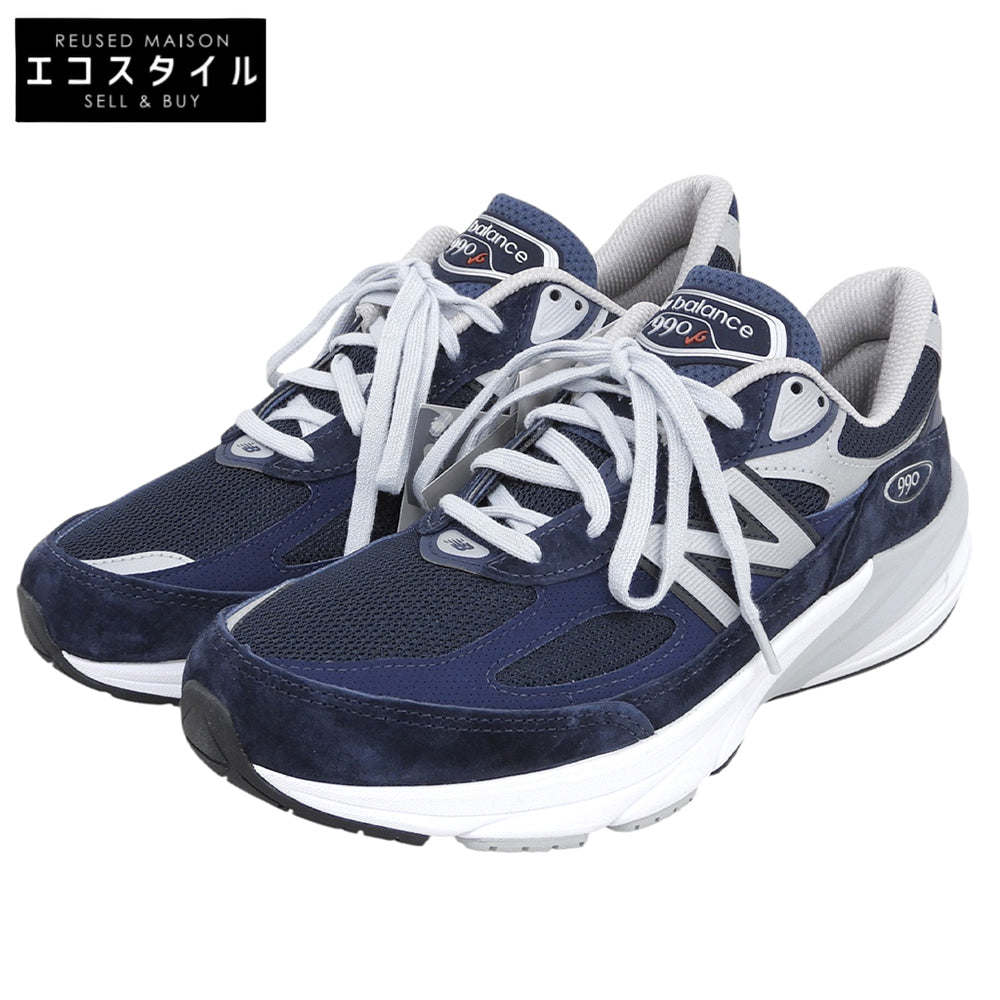NEW BALANCE ニューバランス 新品同様 ローカット スニーカー シューズ メンズ ネイビー 28cm M990NV6 シューズ