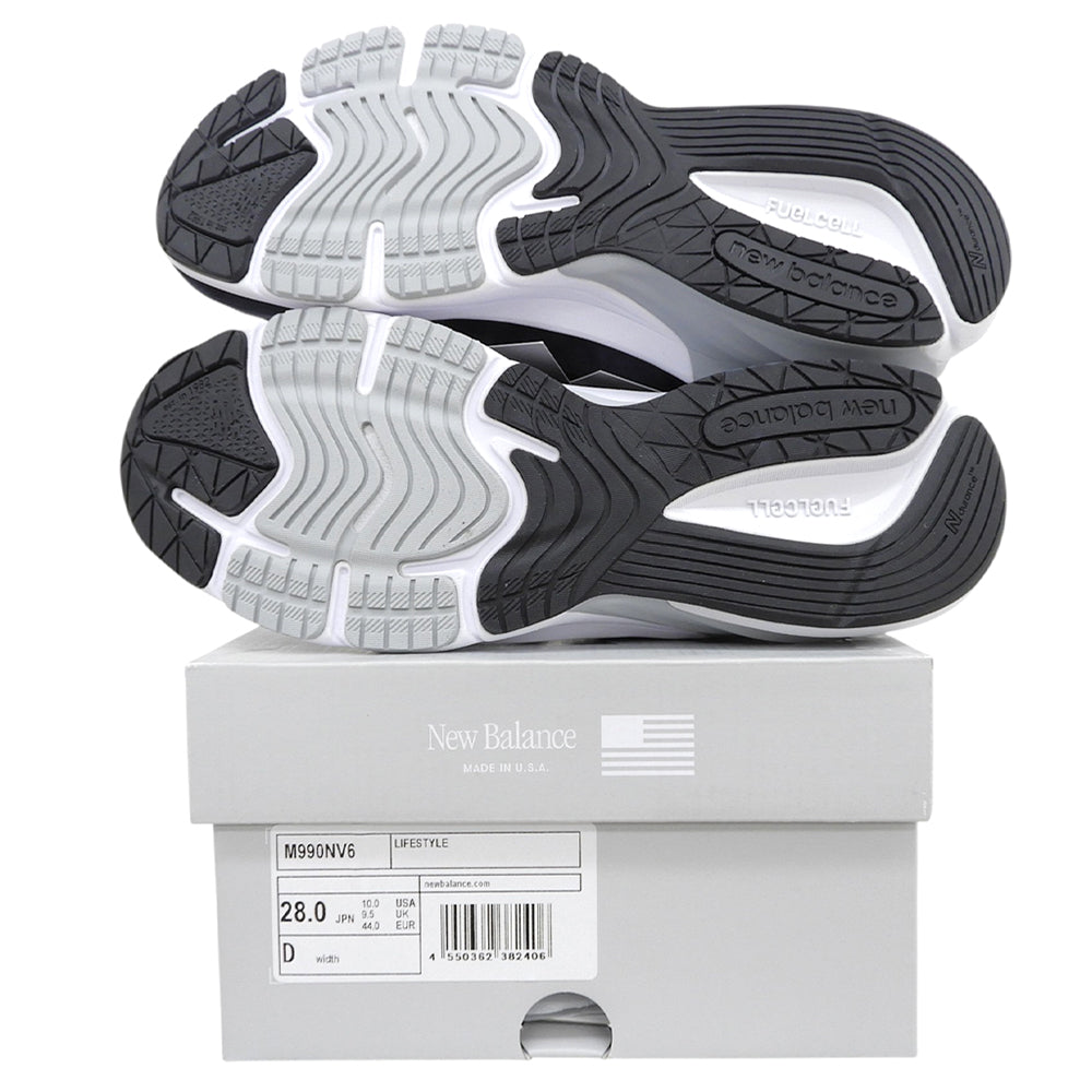 NEW BALANCE ニューバランス 新品同様 ローカット スニーカー シューズ メンズ ネイビー 28cm M990NV6 シューズ