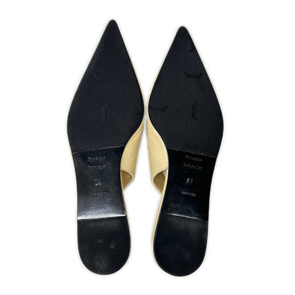 Proenza Schouler プロエンザスクーラー 【美品】ポンテッドトゥ レザー サンダル シューズ