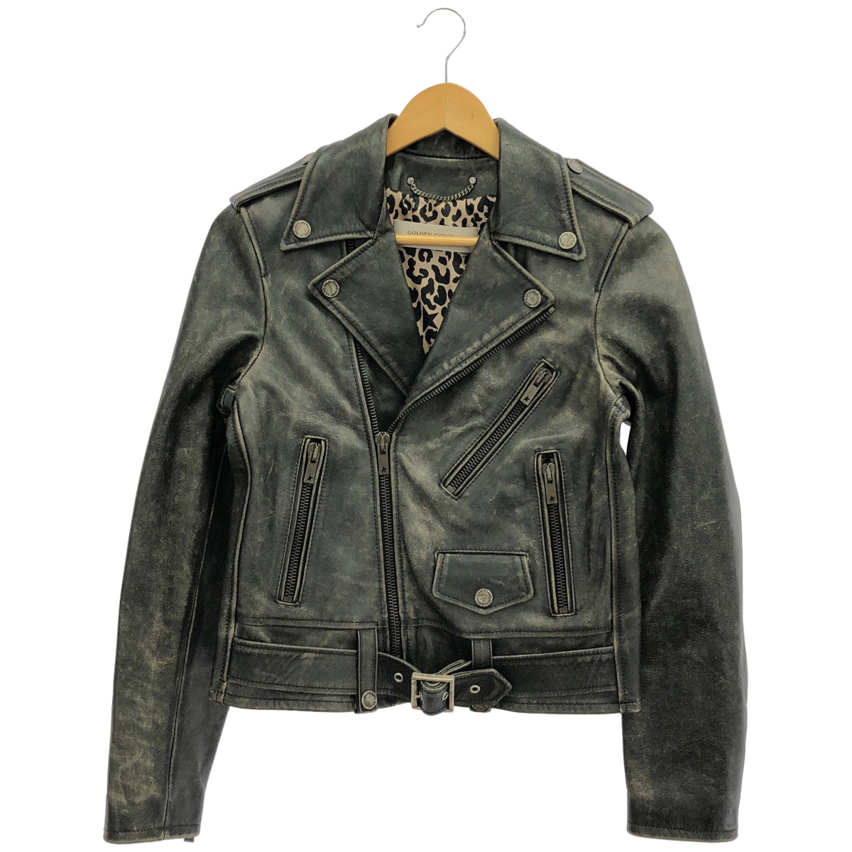 GOLDEN GOOSE ゴールデングース 22-010-510-0003-1-0 ブラック系 ダブルライダースジャケット トップス