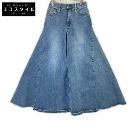 GOODGRIEF グッドグリーフ MXGG01L ブルー DENIM VOLUME FLARE ロングスカート スカート