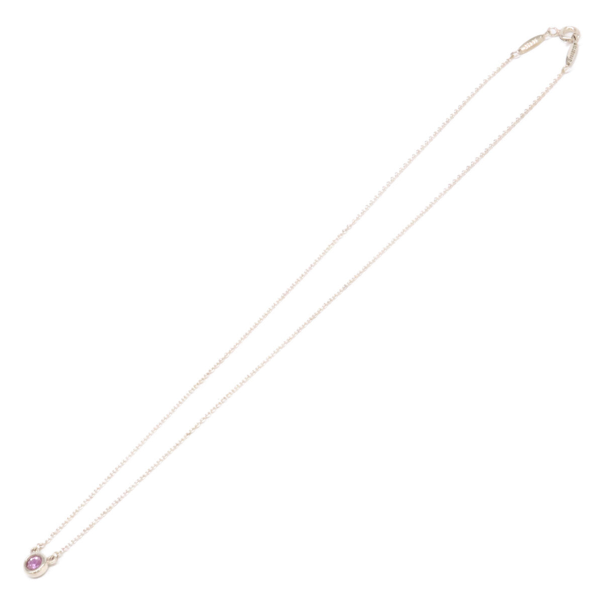 TIFFANY&Co. ティファニー AG925 バイ ザ ヤード ピンクサファイア ネックレス