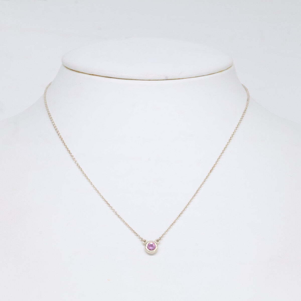 TIFFANY&Co. ティファニー AG925 バイ ザ ヤード ピンクサファイア ネックレス