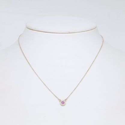 TIFFANY&Co. ティファニー AG925 バイ ザ ヤード ピンクサファイア ネックレス