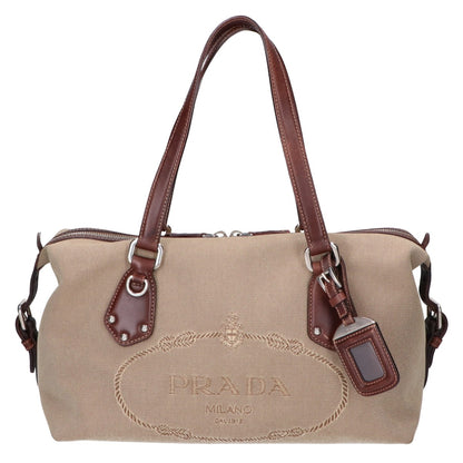 PRADA プラダ BR3461 ロゴジャカード/レザー ハンドバッグ