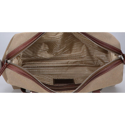 PRADA プラダ BR3461 ロゴジャカード/レザー ハンドバッグ