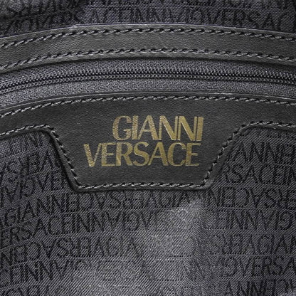 GIANNIVERSACE ジャンニヴェルサーチ レザー 太陽神 ショルダー付き ボストンバッグ レディース 黒 ブラック ボストンバッグ