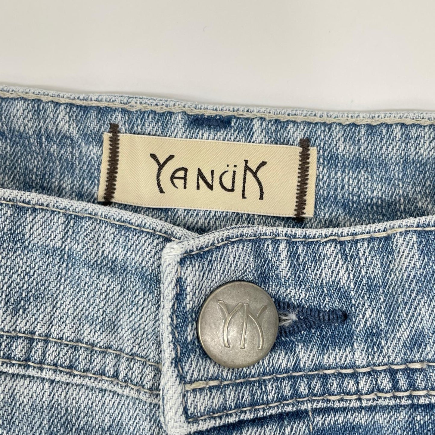 YANUK ヤヌーク 57152304 ブルー スリットロングデニムスカート スカート