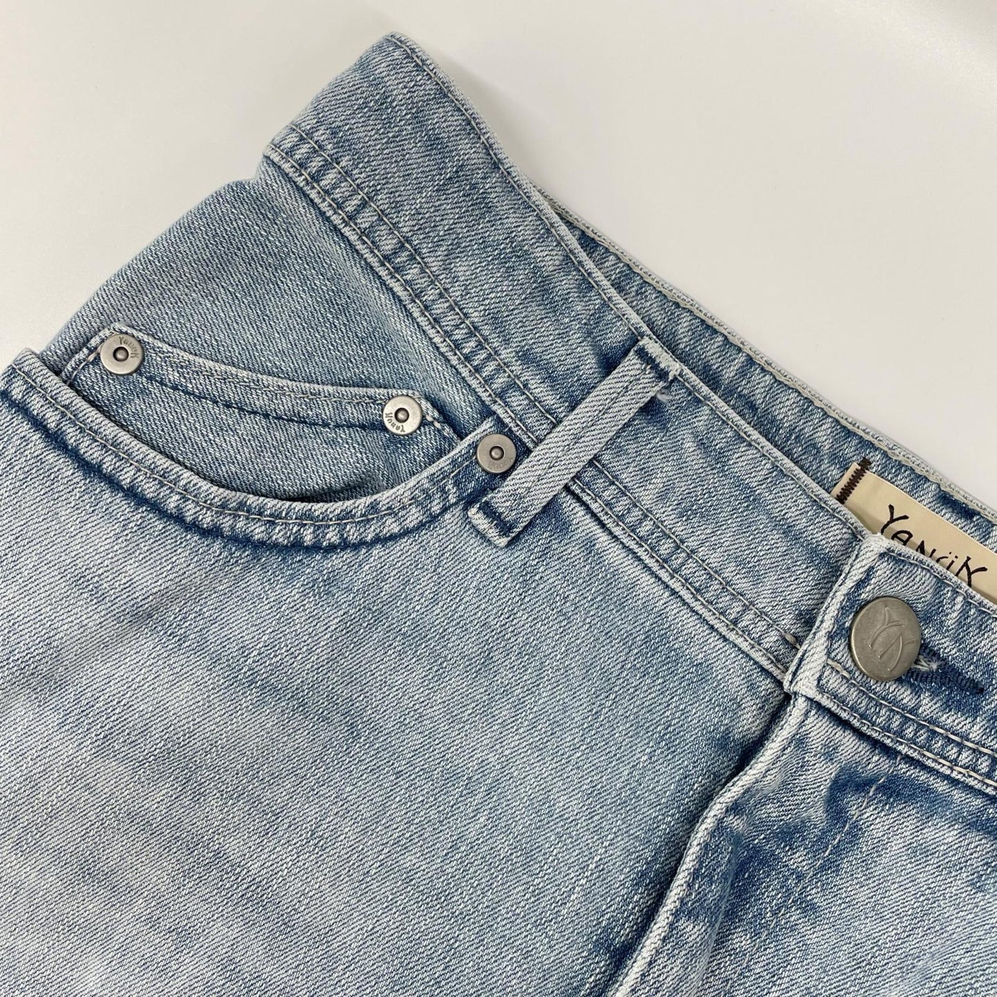 YANUK ヤヌーク 57152304 ブルー スリットロングデニムスカート スカート