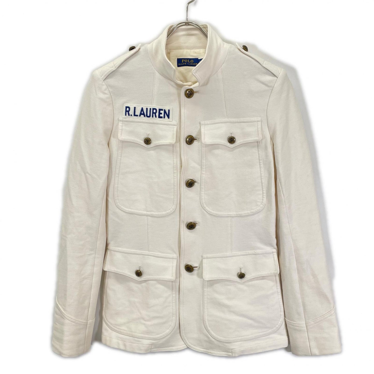 POLObyRalphLauren ポロラルフローレン ホワイト コットンステッチ 金ボタン ジャケット ジャケット