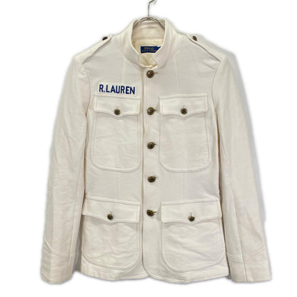 POLObyRalphLauren ポロラルフローレン ホワイト コットンステッチ 金ボタン ジャケット ジャケット