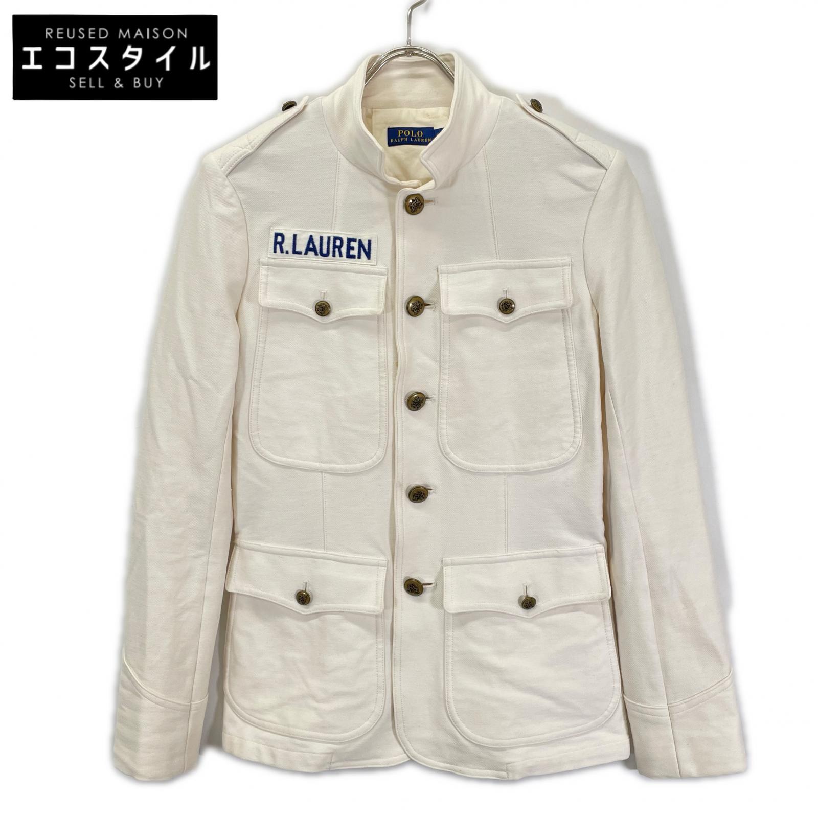 POLObyRalphLauren ポロラルフローレン ホワイト コットンステッチ 金ボタン ジャケット ジャケット