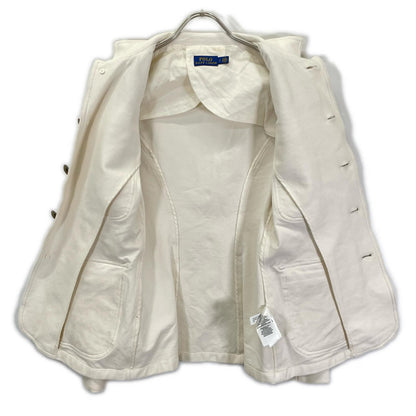 POLObyRalphLauren ポロラルフローレン ホワイト コットンステッチ 金ボタン ジャケット ジャケット