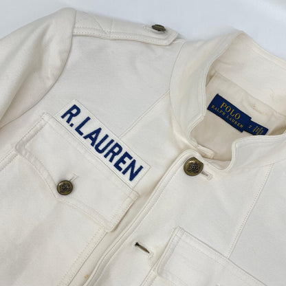 POLObyRalphLauren ポロラルフローレン ホワイト コットンステッチ 金ボタン ジャケット ジャケット