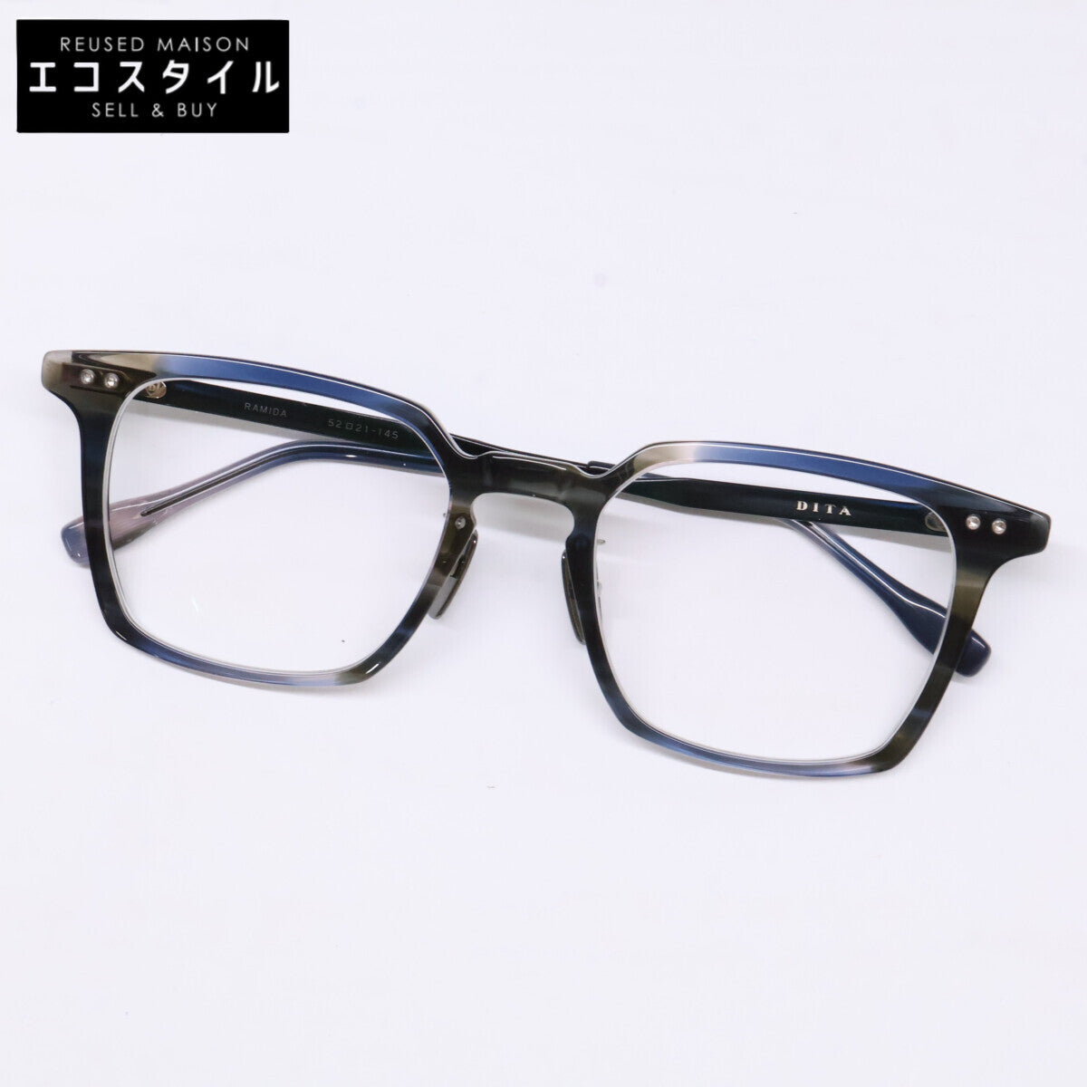 DITA ディータ DTX468-A-02 RAMIDA 度入りレンズ コンビ スクエアシェイプ アイウェア 眼鏡