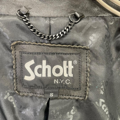 schott ショット 3181058 ブラック セミダブルライダース シープスキン ジャケット