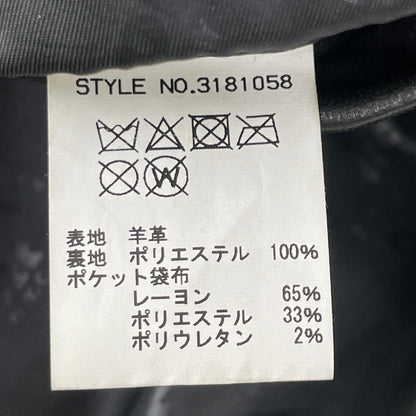 schott ショット 3181058 ブラック セミダブルライダース シープスキン ジャケット