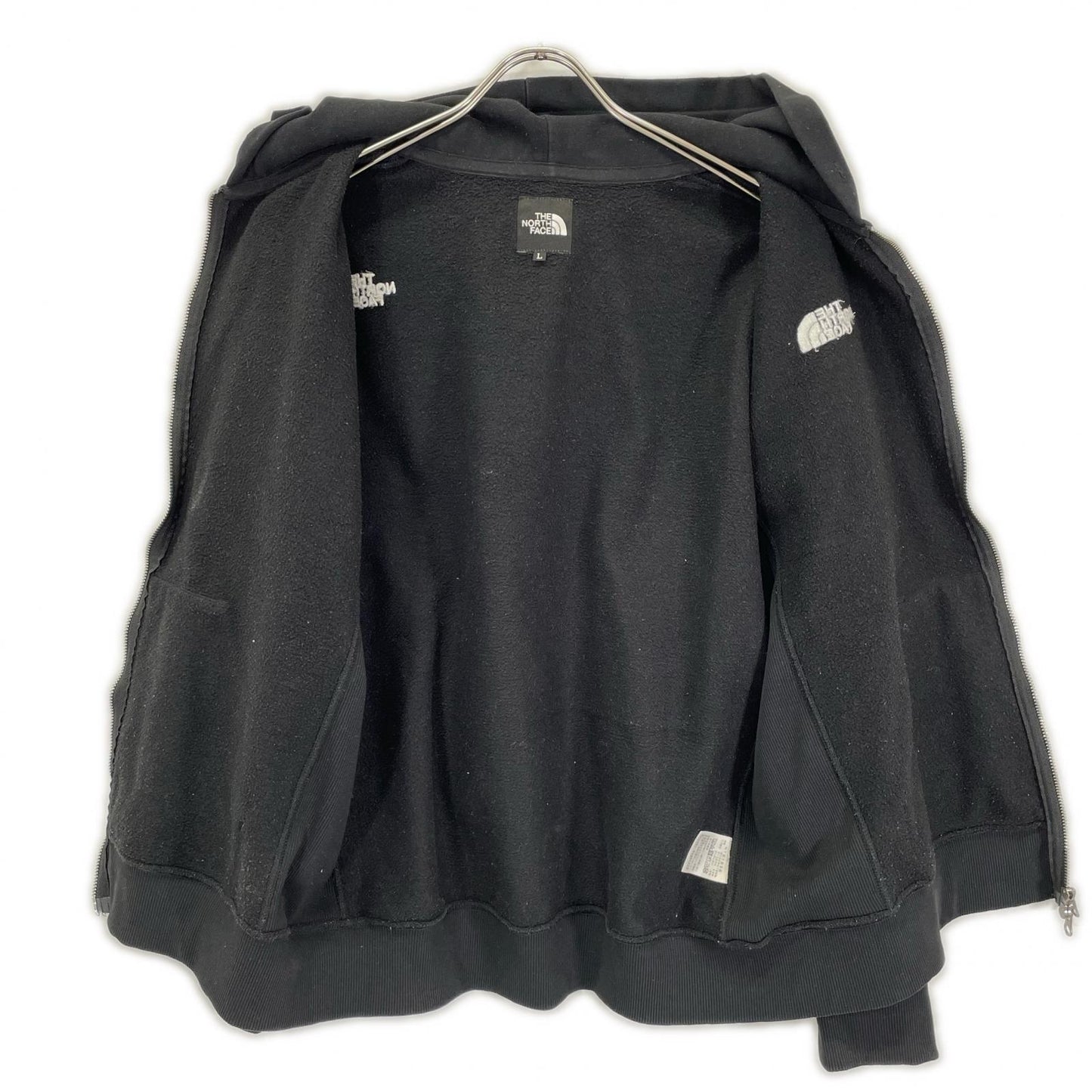 THE NORTH FACE ノースフェイス NT61836 ブラック スクエアロゴ ジップパーカー トップス