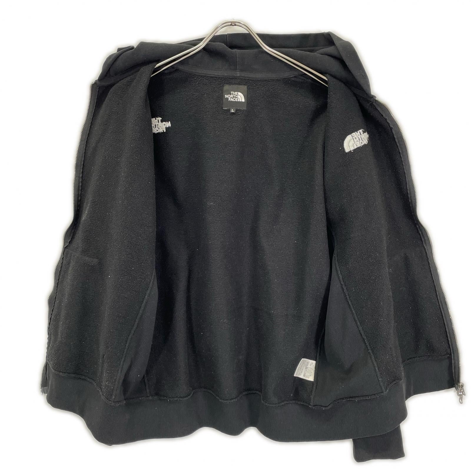THE NORTH FACE ノースフェイス NT61836 ブラック スクエアロゴ ジップパーカー トップス