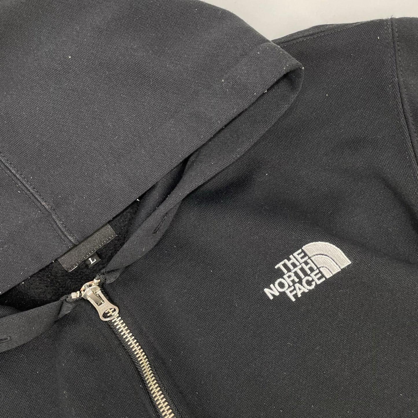 THE NORTH FACE ノースフェイス NT61836 ブラック スクエアロゴ ジップパーカー トップス
