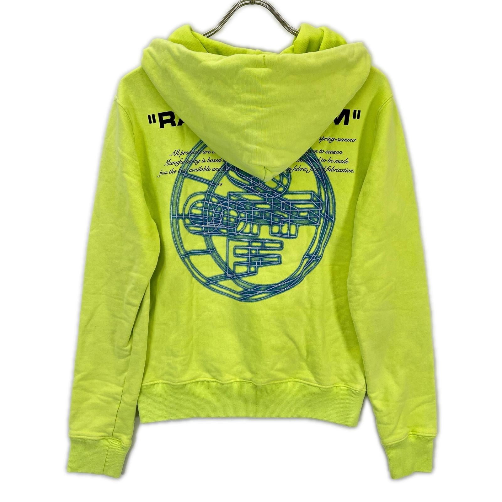 OFF-WHITE オフホワイト OMBB034R20E30003 イエロー 3Dロゴ グラフィック スウェットパーカー トップス