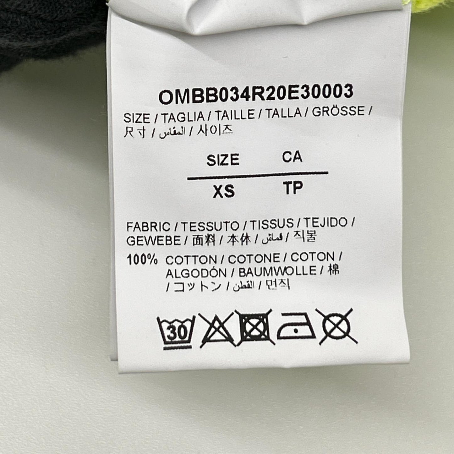 OFF-WHITE オフホワイト OMBB034R20E30003 イエロー 3Dロゴ グラフィック スウェットパーカー トップス