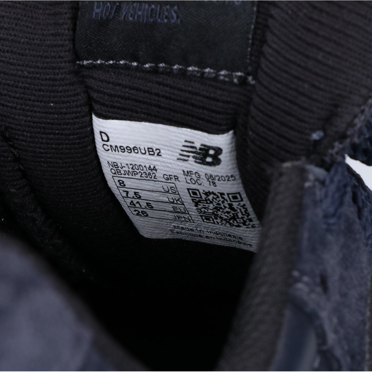 NEW BALANCE ニューバランス CM996UB2 ネイビー スエード×メッシュ ローカットスニーカー シューズ