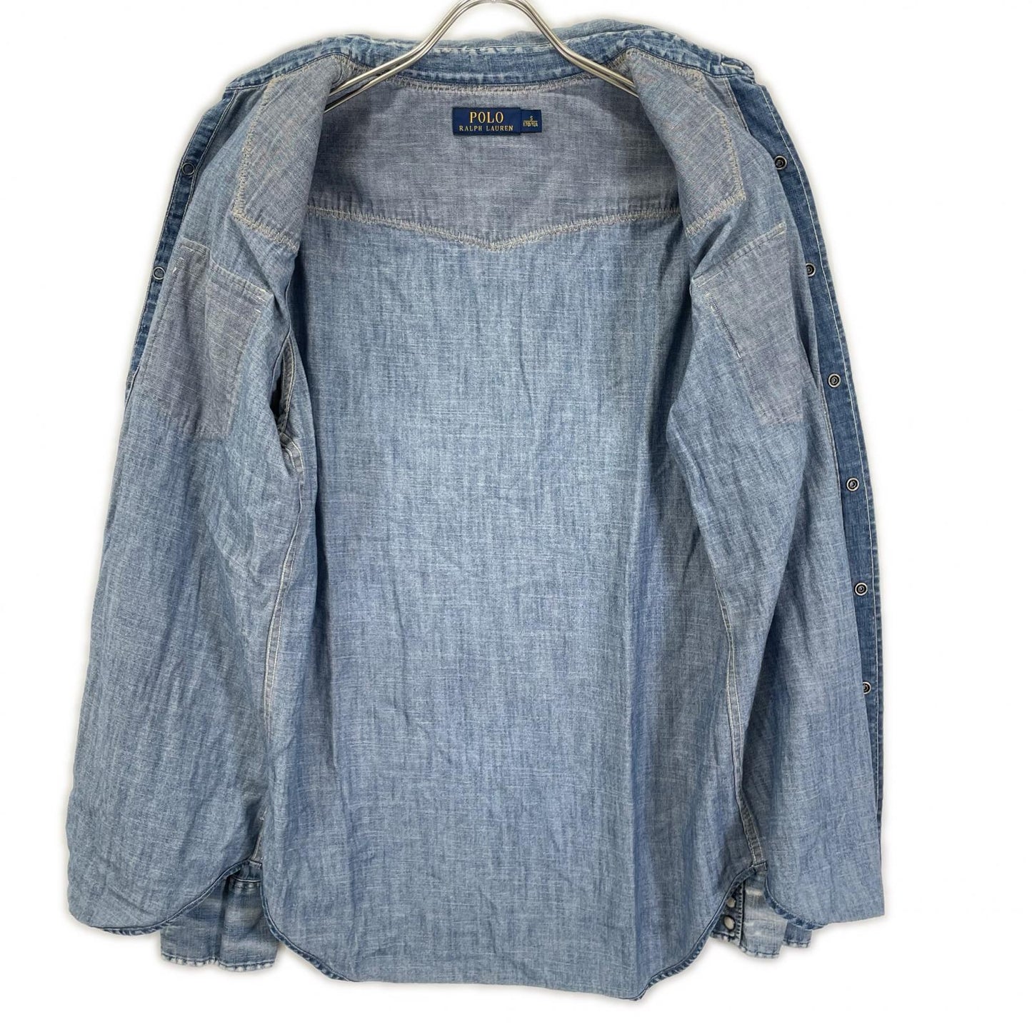 POLObyRalphLauren ポロラルフローレン ブルー×レッド ネイティブ柄 ヨーク付きデニム ウエスタンシャツ トップス
