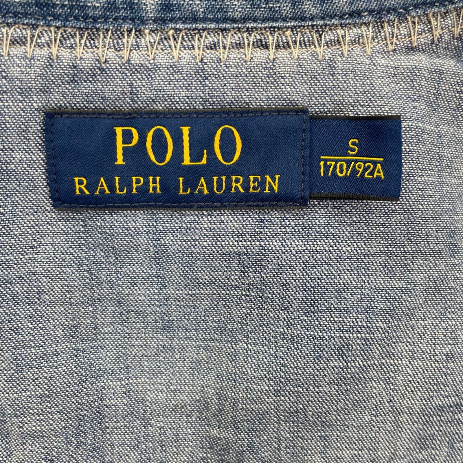 POLObyRalphLauren ポロラルフローレン ブルー×レッド ネイティブ柄 ヨーク付きデニム ウエスタンシャツ トップス