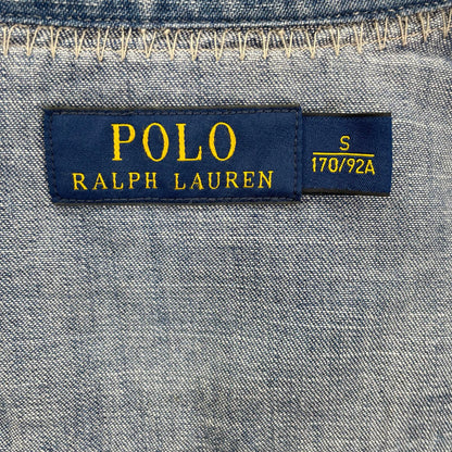 POLObyRalphLauren ポロラルフローレン ブルー×レッド ネイティブ柄 ヨーク付きデニム ウエスタンシャツ トップス