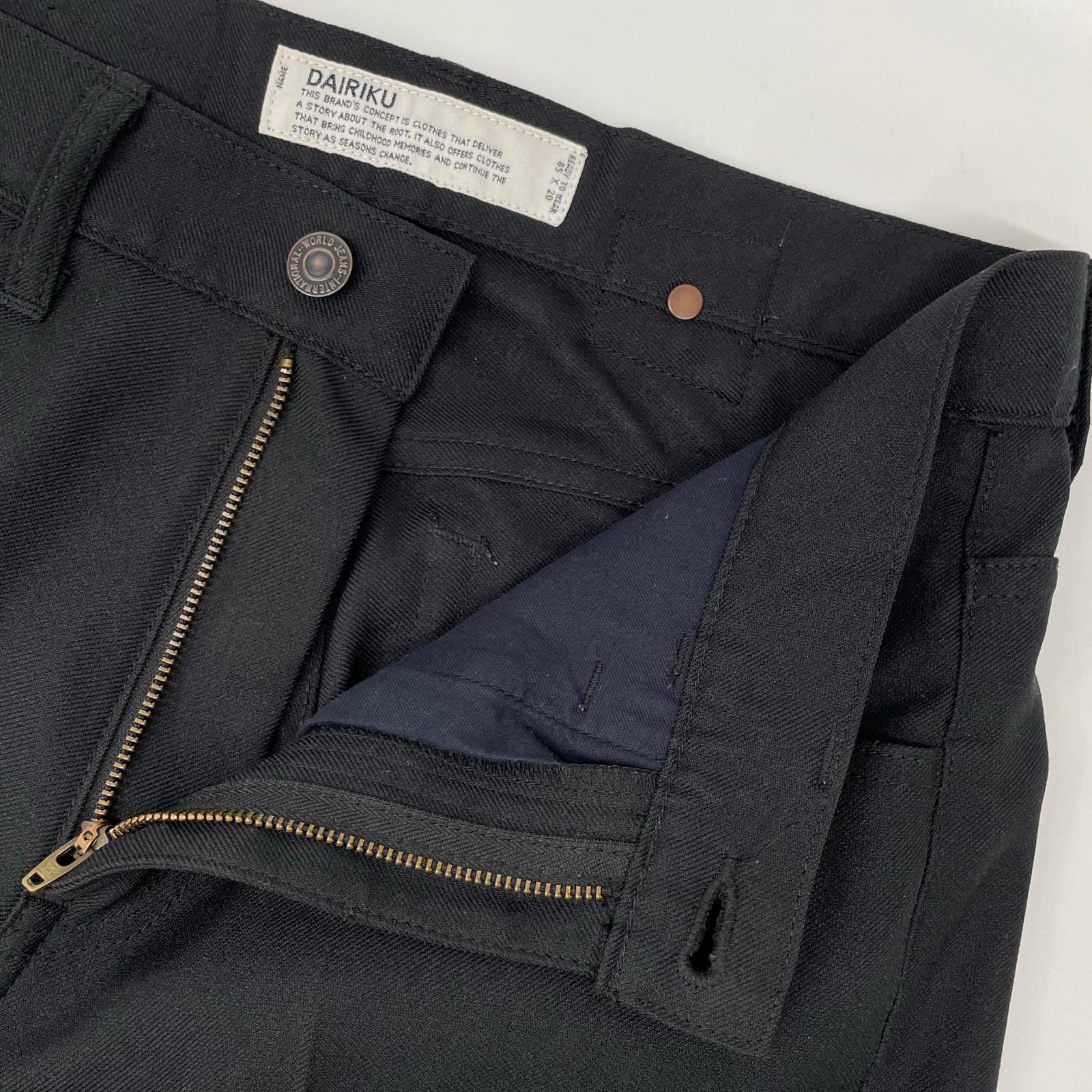DAIRIKU ダイリク 19AW ブラック Flaser Pressed Pants ボトムス
