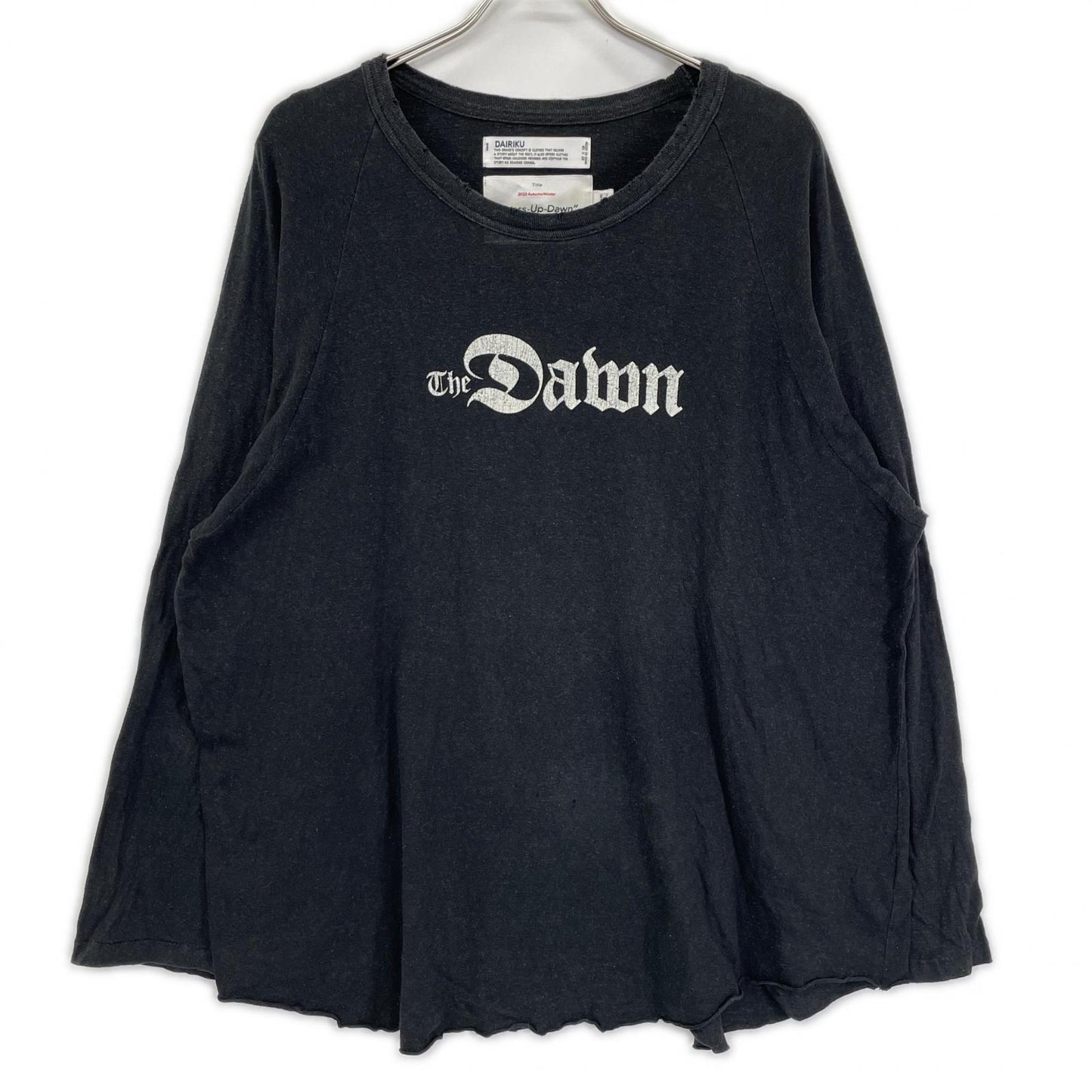 DAIRIKU ダイリク 23AW ブラック The Dawn Big Raglan Tour Tee トップス