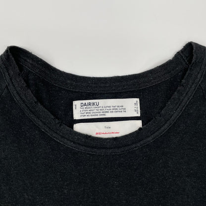 DAIRIKU ダイリク 23AW ブラック The Dawn Big Raglan Tour Tee トップス