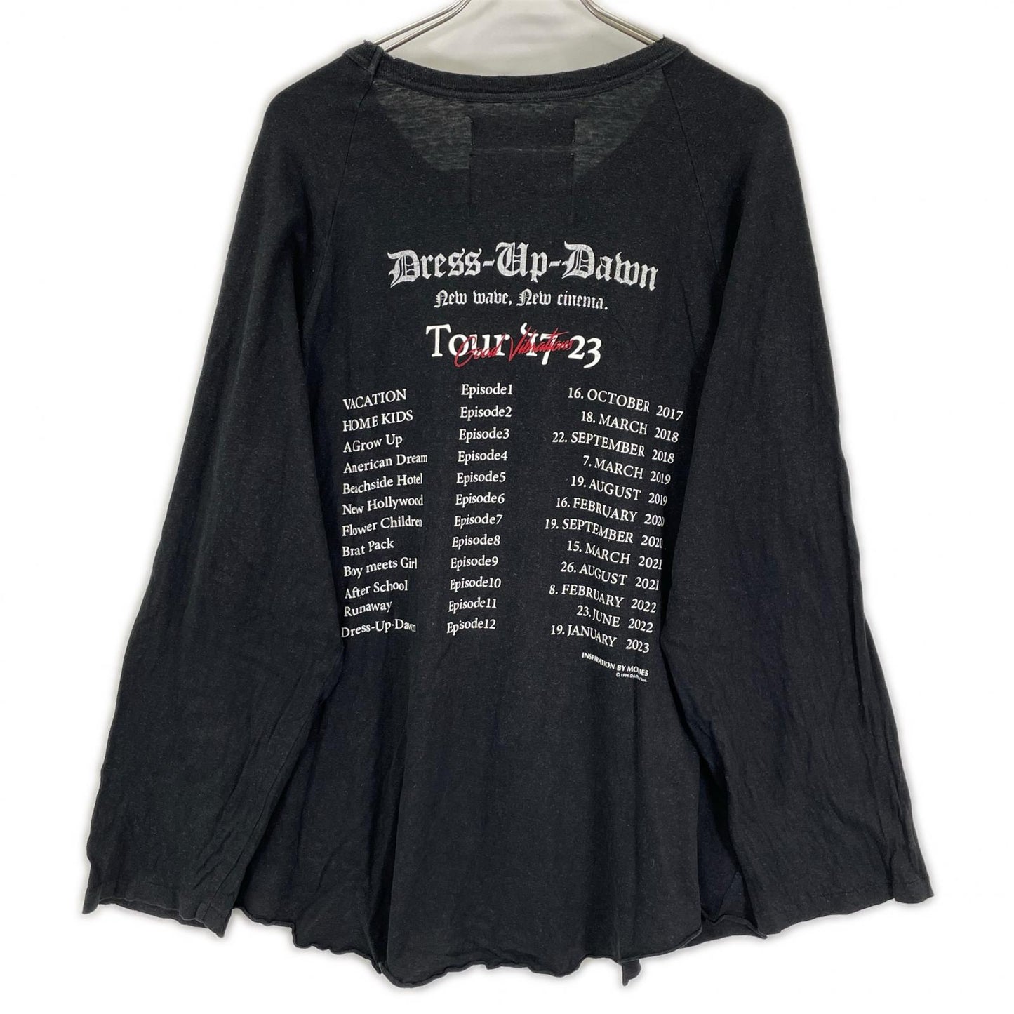 DAIRIKU ダイリク 23AW ブラック The Dawn Big Raglan Tour Tee トップス