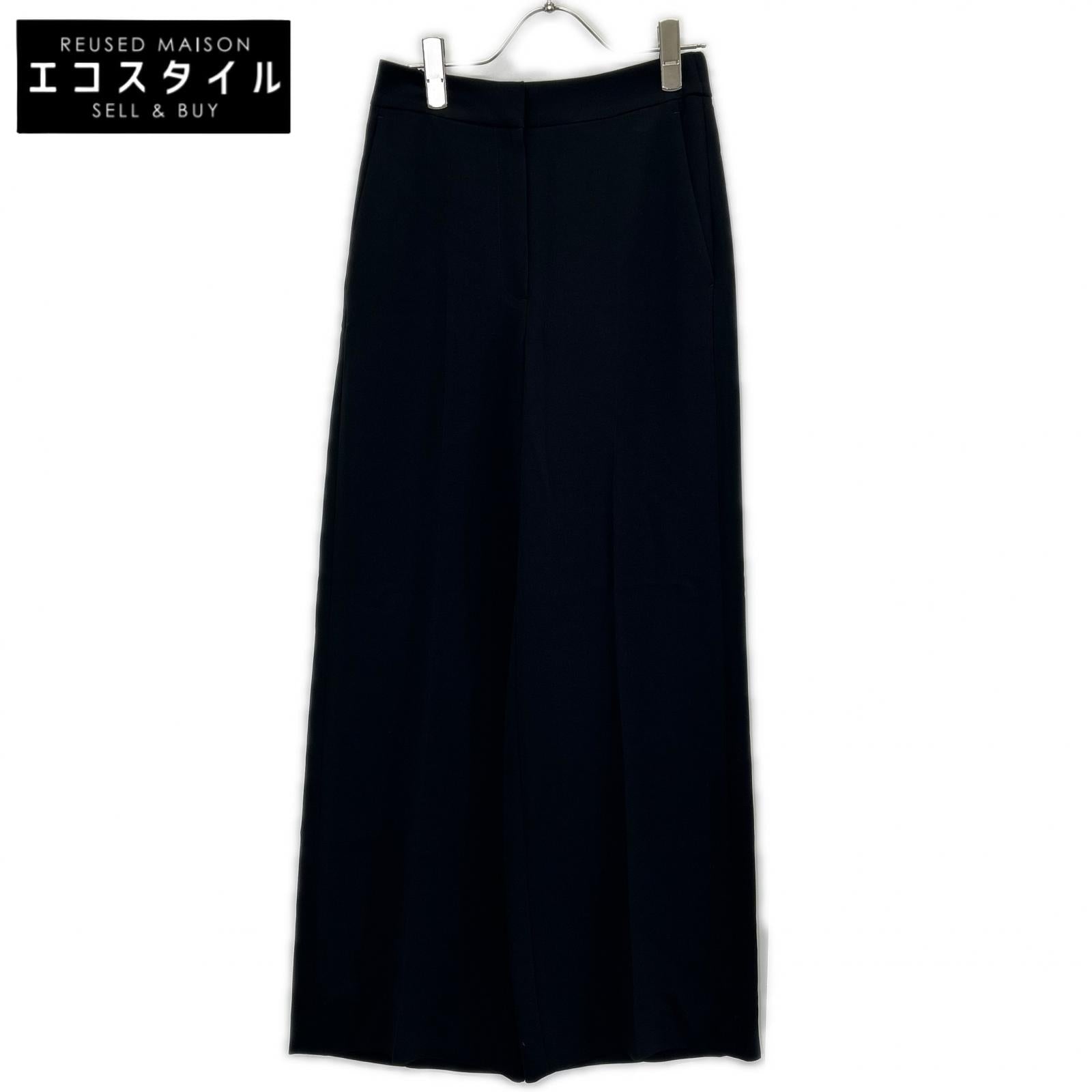 theory luxe セオリーリュクス 25SS ブラック Luve Idana ワイドストレート パンツ ボトムス