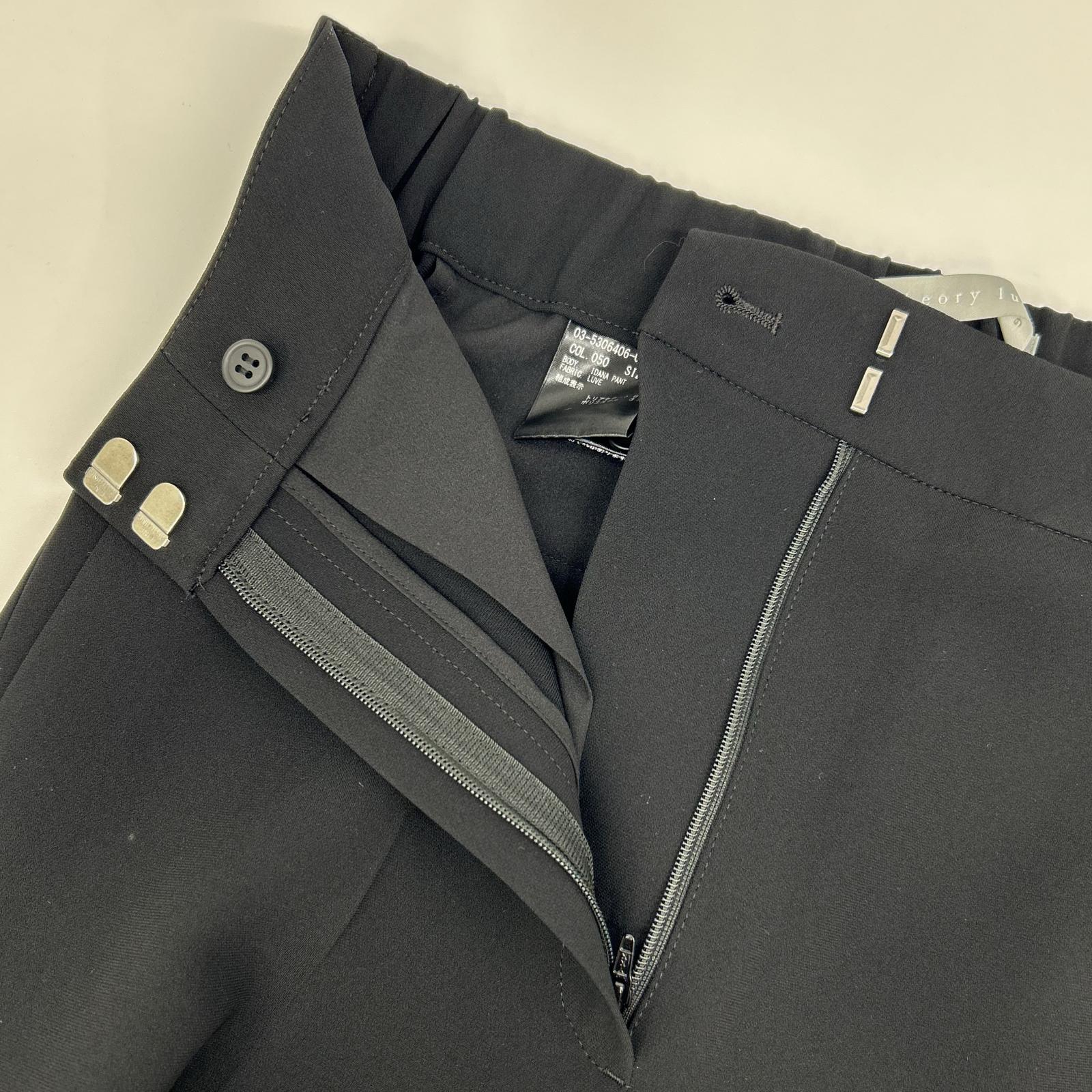 theory luxe セオリーリュクス 25SS ブラック Luve Idana ワイドストレート パンツ ボトムス