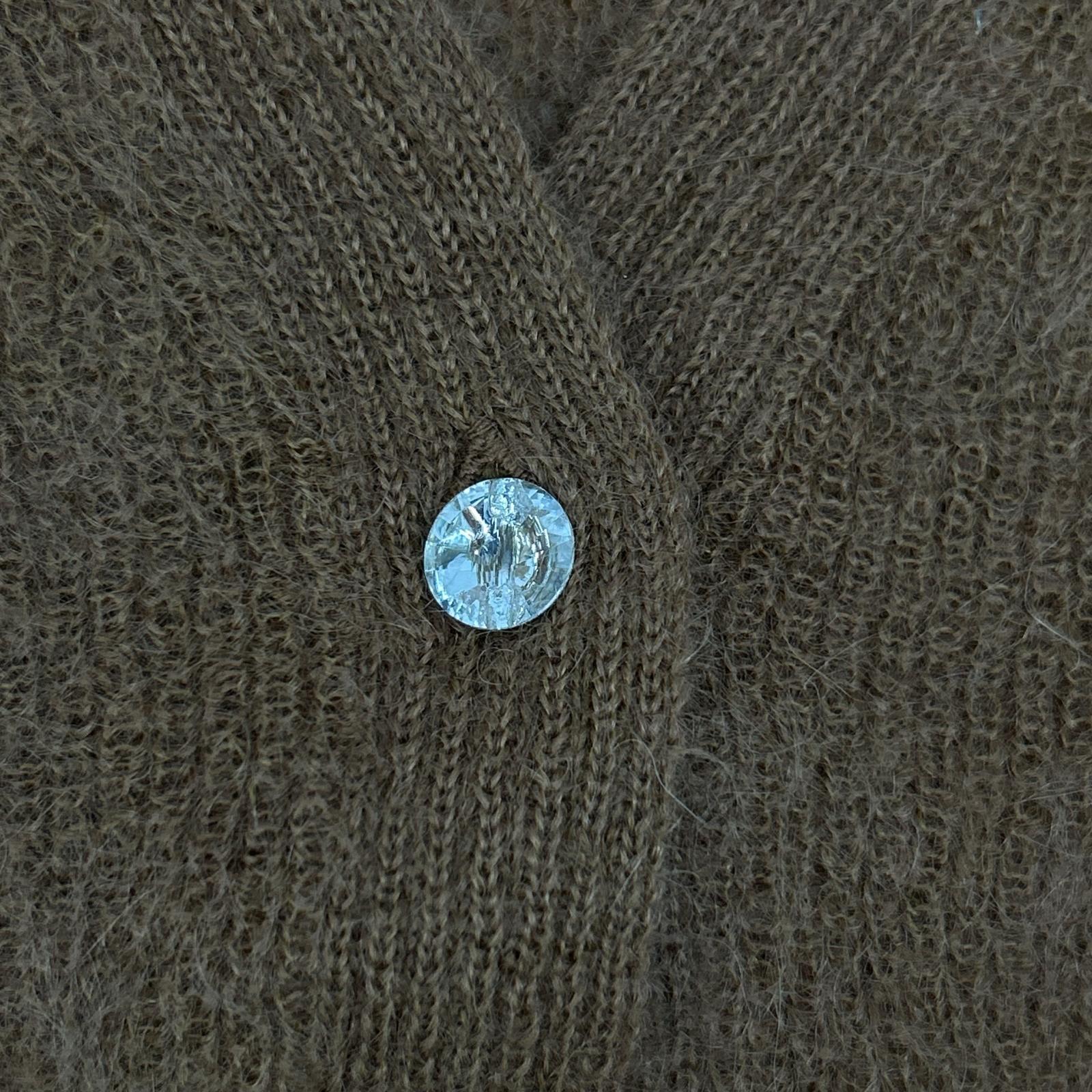 MAXMARA STUDIO マックスマーラスタジオ 63460429 6 75 ブラウン スパンコール モヘア カーディガン トップス