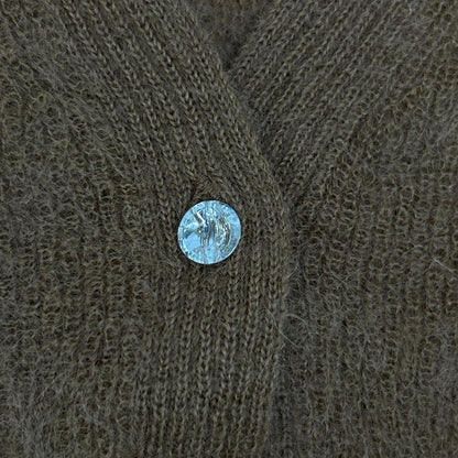 MAXMARA STUDIO マックスマーラスタジオ 63460429 6 75 ブラウン スパンコール モヘア カーディガン トップス