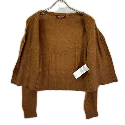 MAXMARA STUDIO マックスマーラスタジオ 63460429 6 75 ブラウン スパンコール モヘア カーディガン トップス