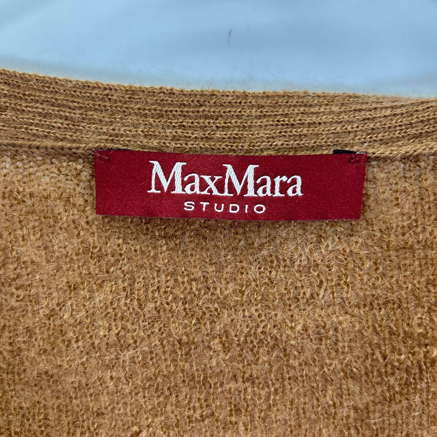 MAXMARA STUDIO マックスマーラスタジオ 63460429 6 75 ブラウン スパンコール モヘア カーディガン トップス